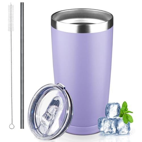 20 oz Tumbler with Lids and Straws