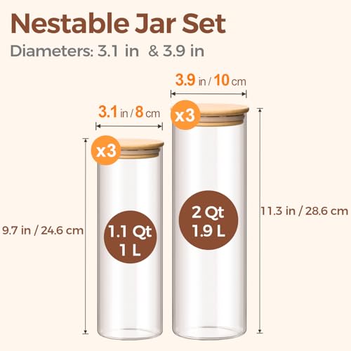 Pasta Containers Storage 2 Qt (6 Count)