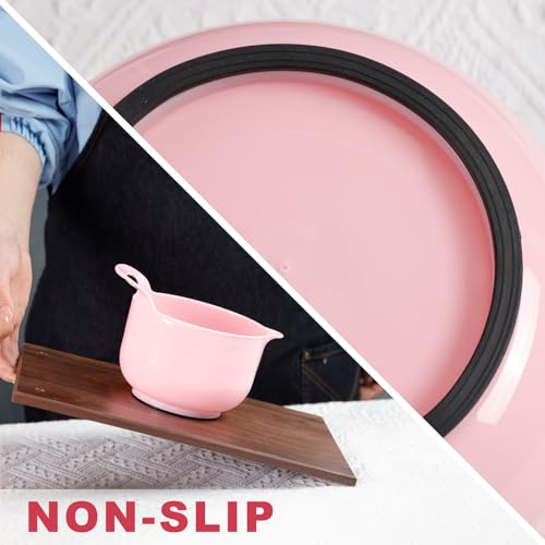 4 Pack Nesting Mixing Bowl with Pour Spout and Handle