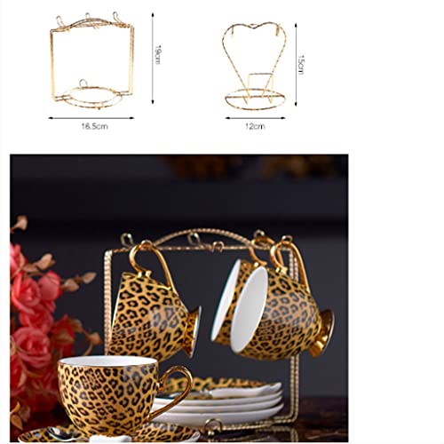 Leopard Print Bone China Coffee Set Porcelain Tea Pot Cup Ceramic Mug Sugar Bowl