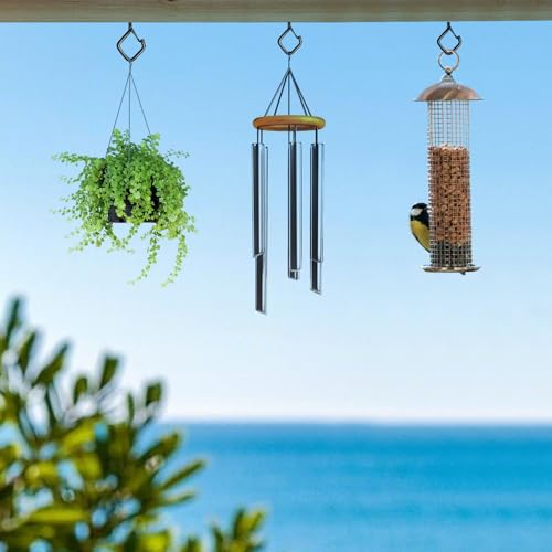 35 PCS Eye Screw Hooks for Hanging Heavy Duty with Safety Buckle.Metal Ceiling Hooks for Hanging Plants