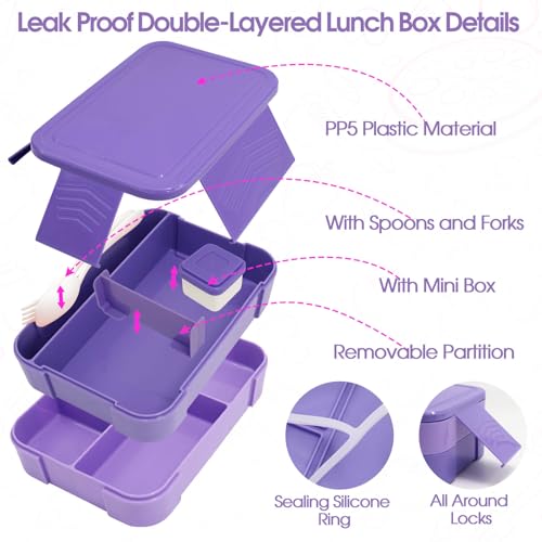 Preppy Lunch Box for Girls with 10oz Thermo