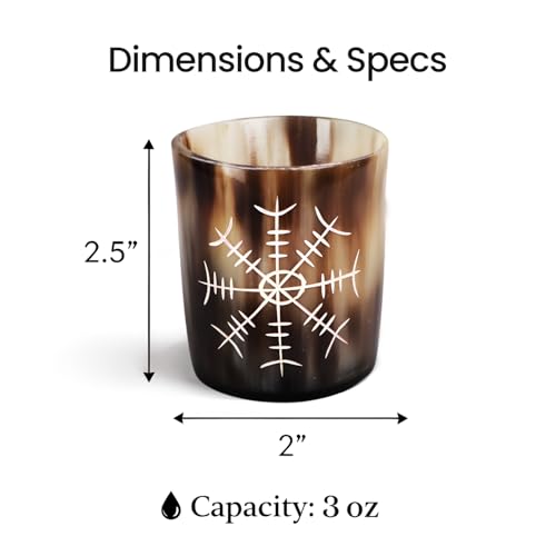 Viking Horn Shot Glasses Set of 12 (12 Count)