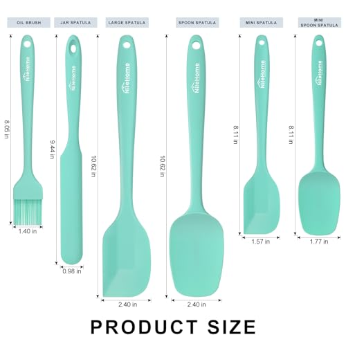 6 Pieces Silicone Spatula Set with Silicone Brush (6 Count)