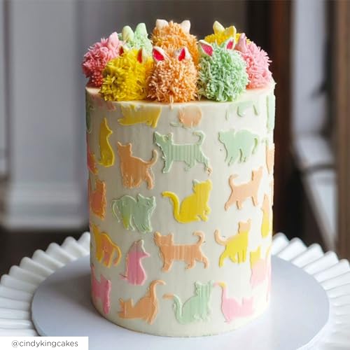 Cake Decorating Cat Pattern Stencil