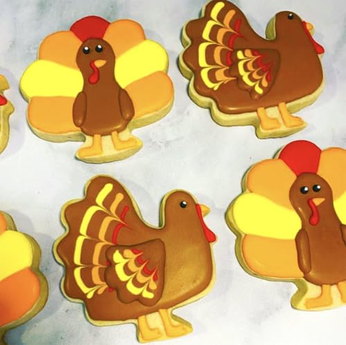 Thanksgiving Cookie Cutters Set 5Pcs Sturdy Fall Biscuit Cutters (5 Count)