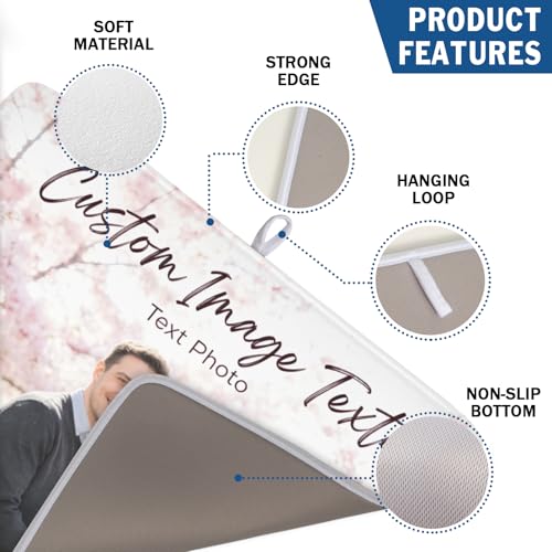 Custom Personalized Dish Drying Mat for Kitchen Counter