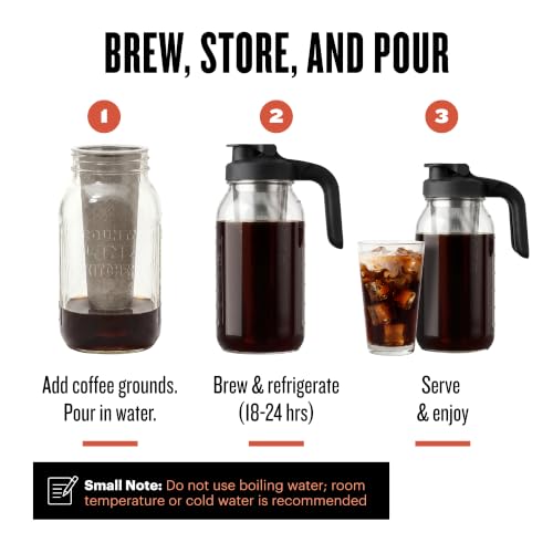64oz Cold Brew Coffee Maker with Leak Proof Lid