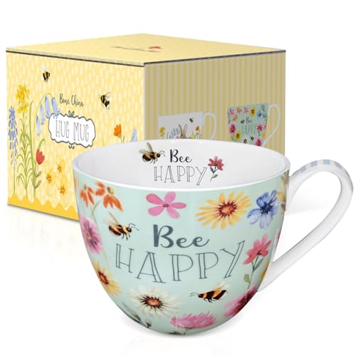 20 oz Bees & Flowers Coffee Hug Mug