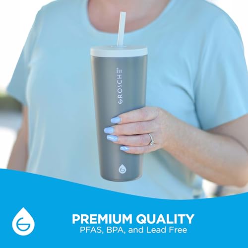 Jasper Insulated Stainless Steel Tumbler with Straw