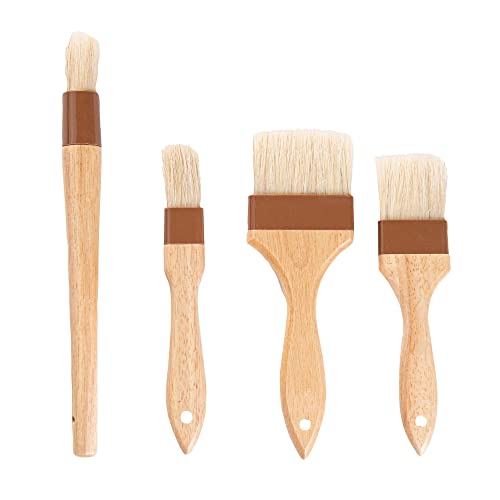 Natural Wood Pastry Basting Brush Set