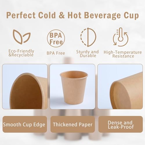 100 Count 3 oz Kraft Paper Cups