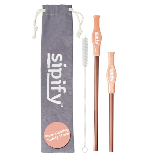Flow Limiting Dysphagia Straw for Safe Drinking (2 Count)