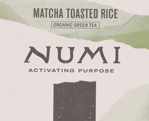 Numi Organic Matcha Toasted Rice Tea, 18 Green Tea Bags Micro-Plastic Free (Pack of 2)
