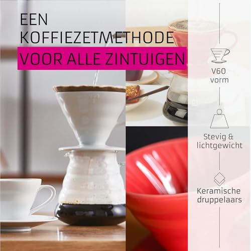VDCR 02R V60 02 Coffee Dripper Ceramic Red Coffee Drip for 1