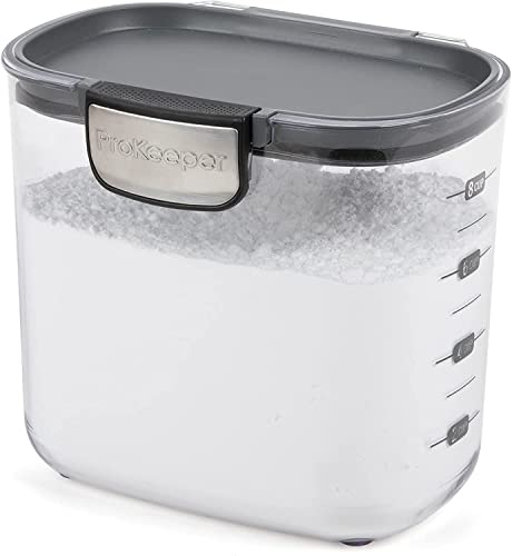International ProKeeper+ Clear Plastic Airtight Food Baker's Kitchen Storage Organization Container Canister Set with Magnetic Accessories (2 Count)