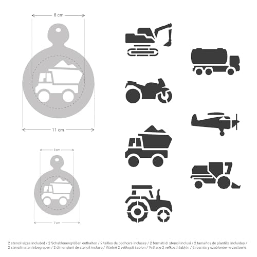 Coffee Stencils and Cookies Decoration 14Pcs 2.8”x2.8” and 4.3”x4.3” (14 Count)