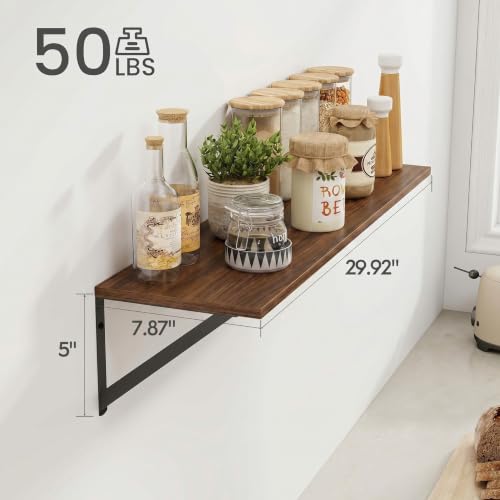 Black Deep Floating Shelves for Wall