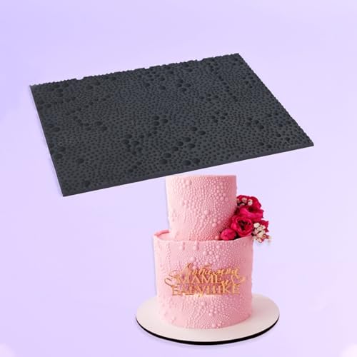Silicone Fondant Lace Mold Cake Decorating Stencil with Pearl Pattern