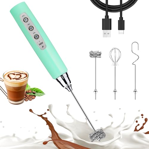 Baby Blue Milk Frother Wand for Coffee