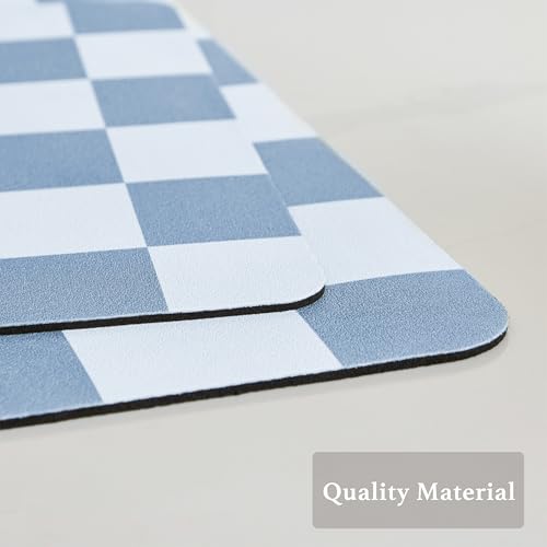 Checkered Dish Drying Mat for Kitchen Counter