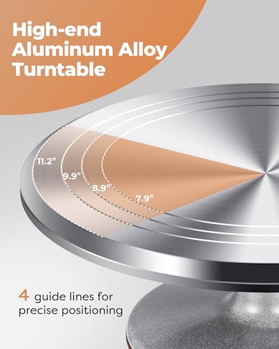 Aluminum Cake Stand Turntable Set for Decorating Baking Kit