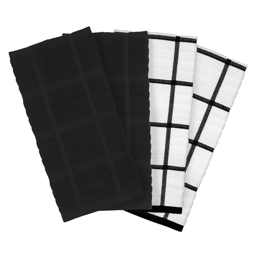 Solid & Coordinate Kitchen Towels (4 Count)