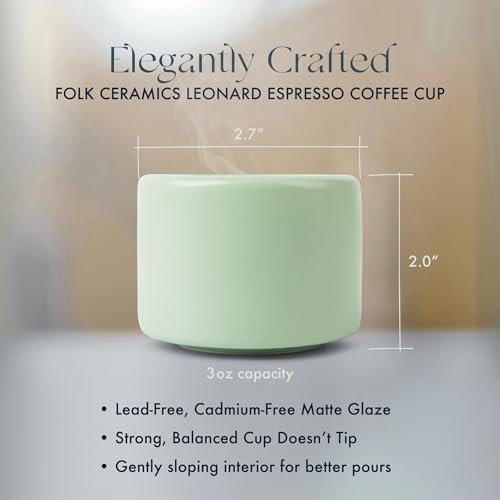Leonard Ceramic Espresso Cups (2 Count)