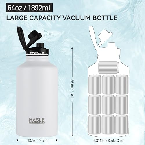 Half Gallon Insulated Water Bottles 64 oz