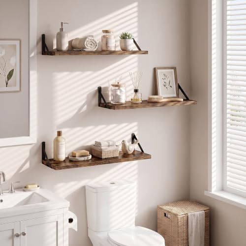 Wall Mounted Floating Shelves Set of 3