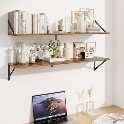 Deep Floating Shelves for Wall (2 Count)