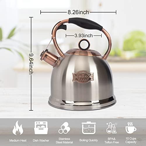 Whistling Stovetop Tea Kettle Food Grade Stainless Steel