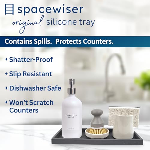 Silicone Countertop & Vanity Bathroom Tray (2 Count)