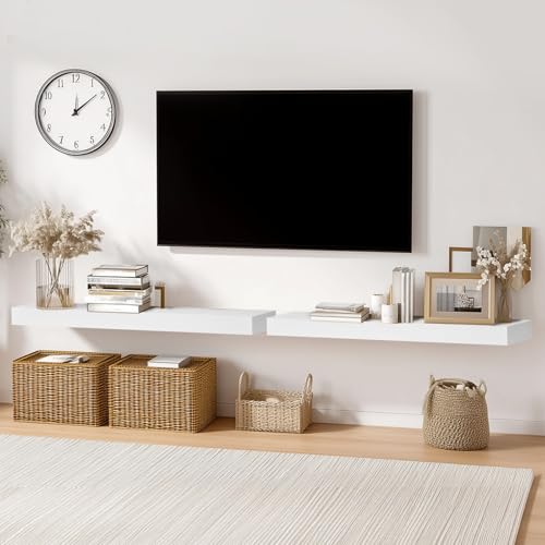 Solid Wood Floating Shelves (2 Count)