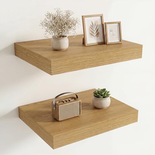 Deep Floating Shelves for Wall 16x12” Set of 2 (2 Count)