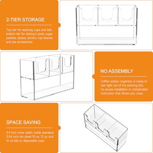 4 Compartment Cup Holder for Countertop