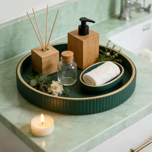 Leather Tray Desktop Storage Organizer