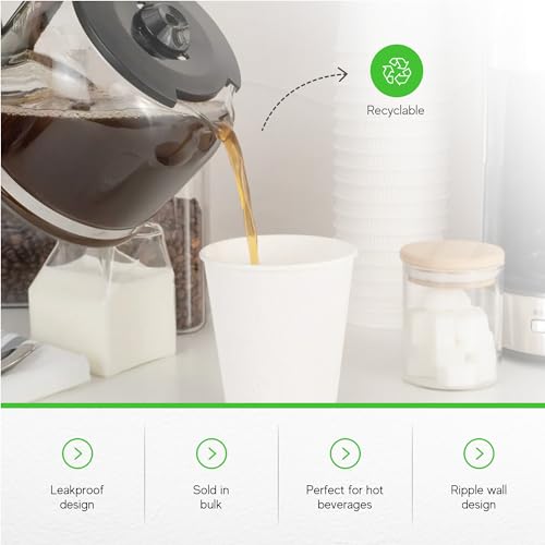 12 Ounce Double Wall Disposable Coffee Cups (500 Count)