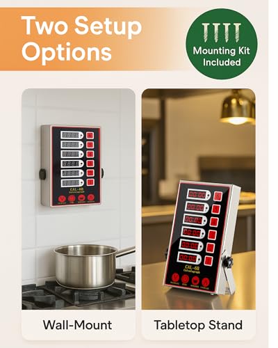 Commercial 6 Channels Digital Kitchen Timer