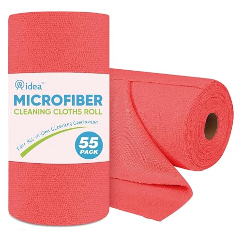 Microfiber Cleaning Cloth Roll (55 Count)