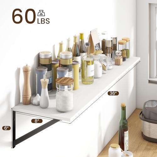 Deep Floating Shelves for Wall (2 Count)