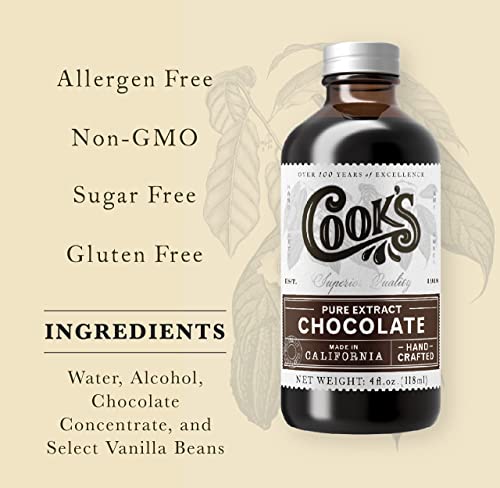 Pure Chocolate Extract for Baking (4 Fl Oz)