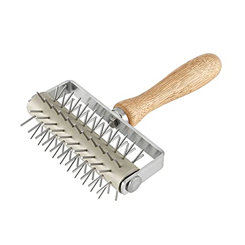 Time Saver Pizza Dough Roller Docker with Wood Handle