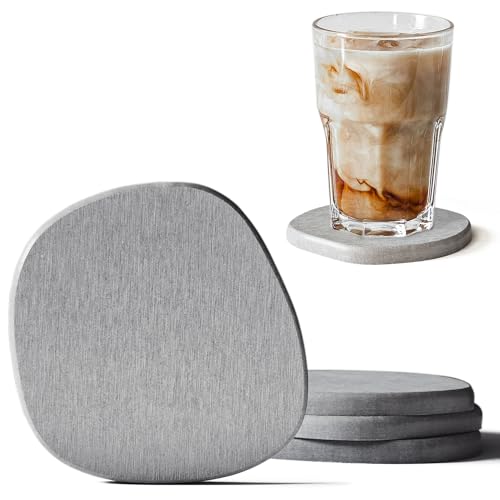 4 Pack Diatomite Absorbent Coasters for Drinks (4 Count)