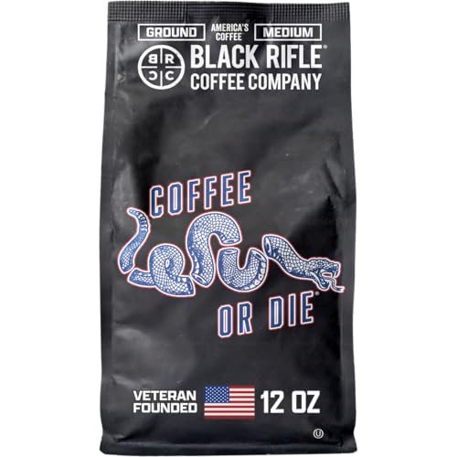 Black Rifle Coffee Medium Roast Ground Coffee Coffee or Die 12 oz (12 Ounce)