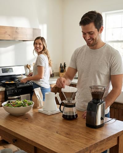 Stainless Steel V60 Coffee Dripper & 50 Paper Filters