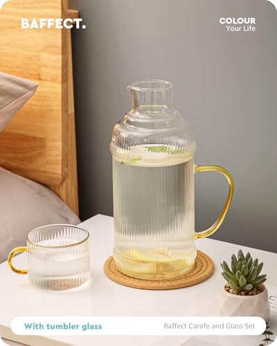 Water Pitcher Glass Jug With Lid and Spout