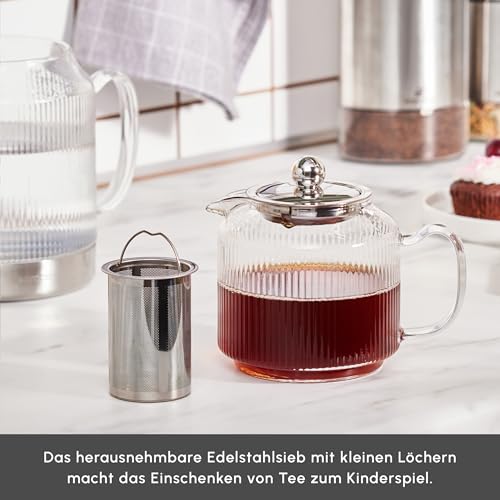 Kelly Midi Borosilicate Glass Teapot Set with Infuser (2 Count)