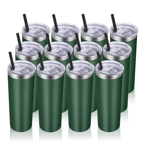 Stainless Steel Tumblers Bulk 12 Pack (12 Count)