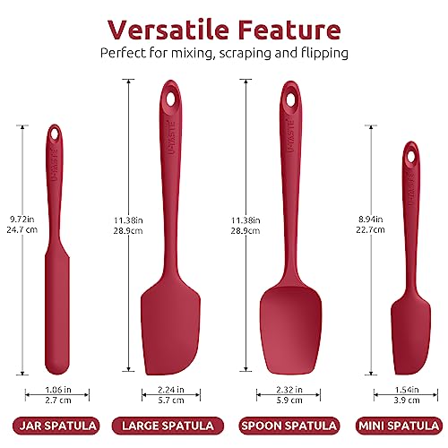 Silicone Spatula Set with 600 Degrees Fahrenheit Heat Resistant